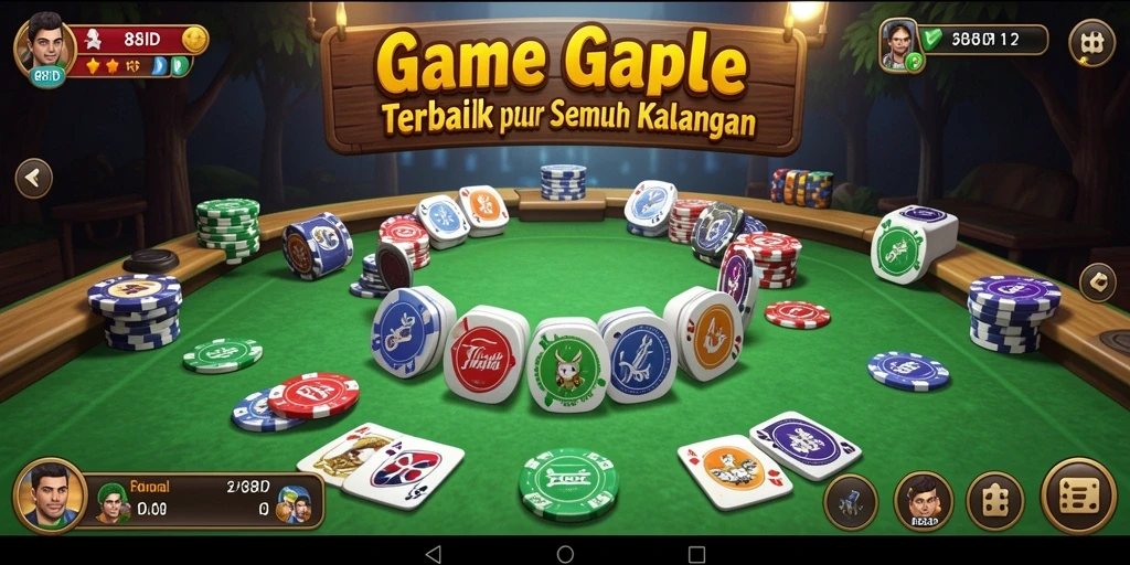 Screenshot gameplay Gaple yang seru dan menarik