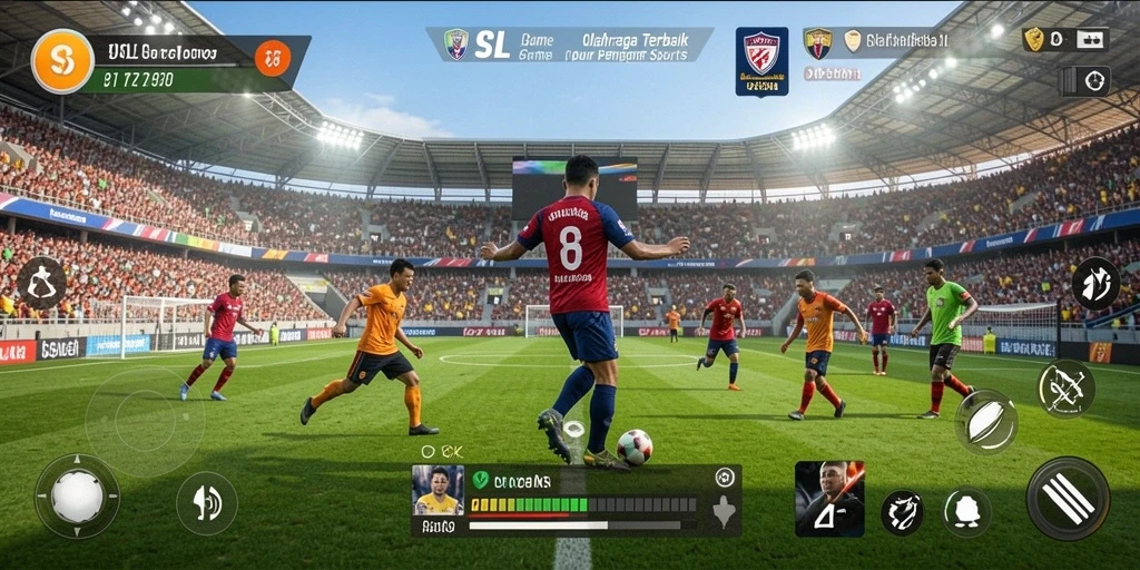 Tampilan gameplay <strong>9SL</strong> menampilkan aksi olahraga yang seru dan menawan.