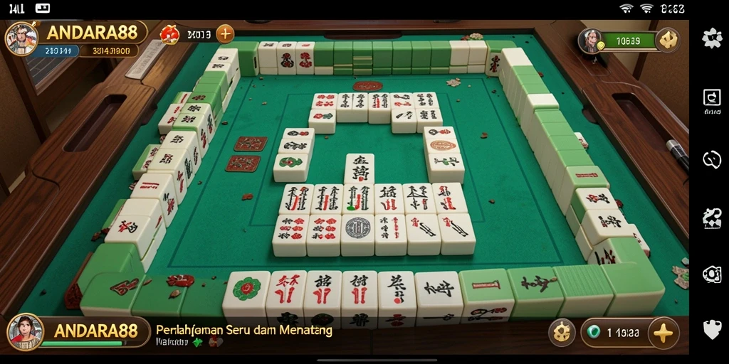 Tampilan gameplay ANDARA88 yang menarik dan seru saat bermain Mahjong.