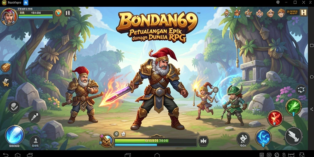 Tampilan gameplay BONDAN69 yang epik dalam dunia RPG penuh petualangan.