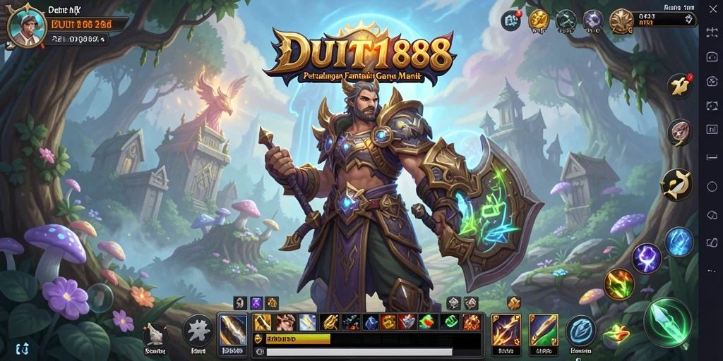 Screenshot gameplay penuh aksi dari DUIT188, menampilkan pertarungan seru.