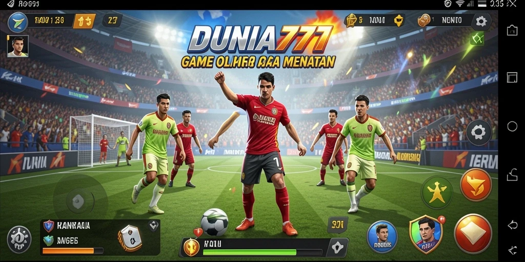 Tampilan gameplay seru dari DUNIA777 yang menguji keahlian olahraga Anda.
