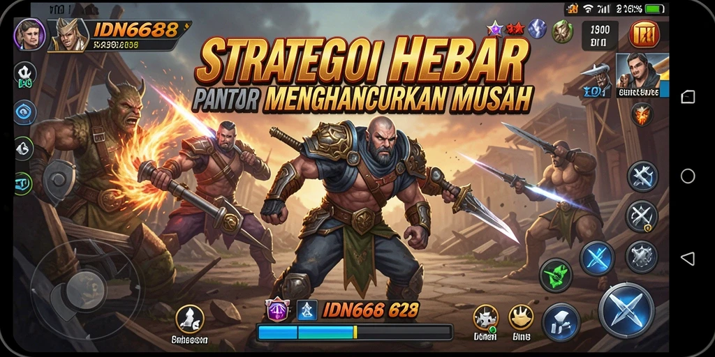 Tangkapan layar gameplay IDN668 yang menampilkan taktik pertempuran yang epik.