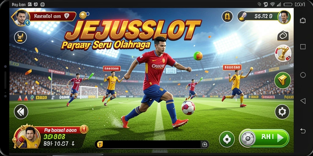 Gameplay seru JEJUSLOT dengan aksi olahraga yang menegangkan.