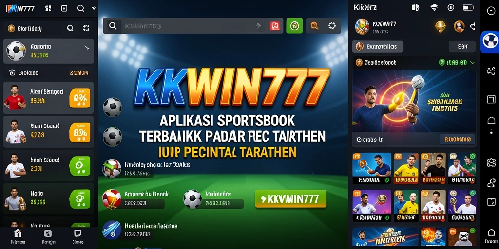 Screenshot gameplay dari KKWIN777 yang menampilkan fitur Sportsbook.