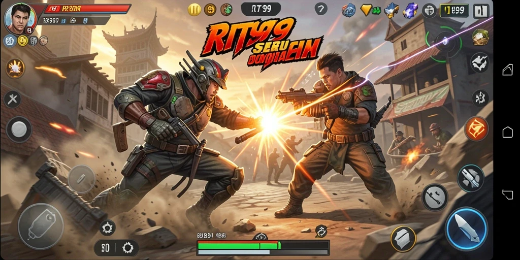 Tampilan aksi mendebarkan dari gameplay RT99 yang menantang.