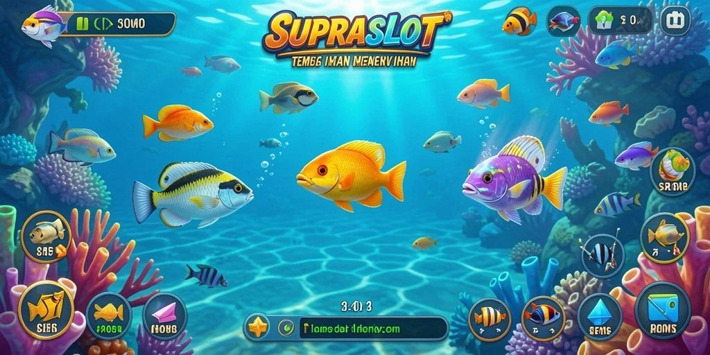 Gameplay menarik Tembak Ikan di SUPRASLOT yang penuh warna.