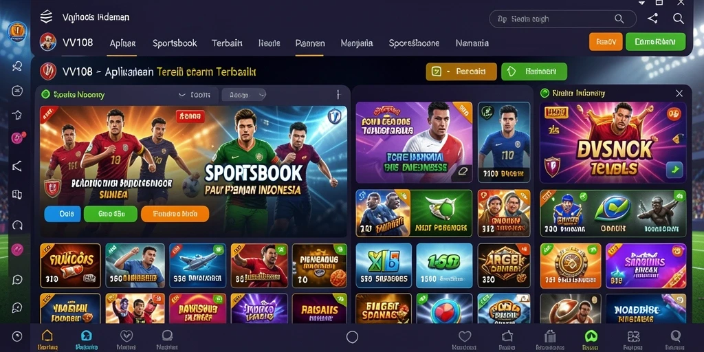Tampilan gameplay Sportsbook yang menarik dan interaktif di VW108.