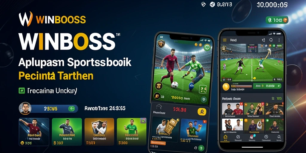 Tampilan utama WINBOSS menampilkan taruhan olahraga secara live.