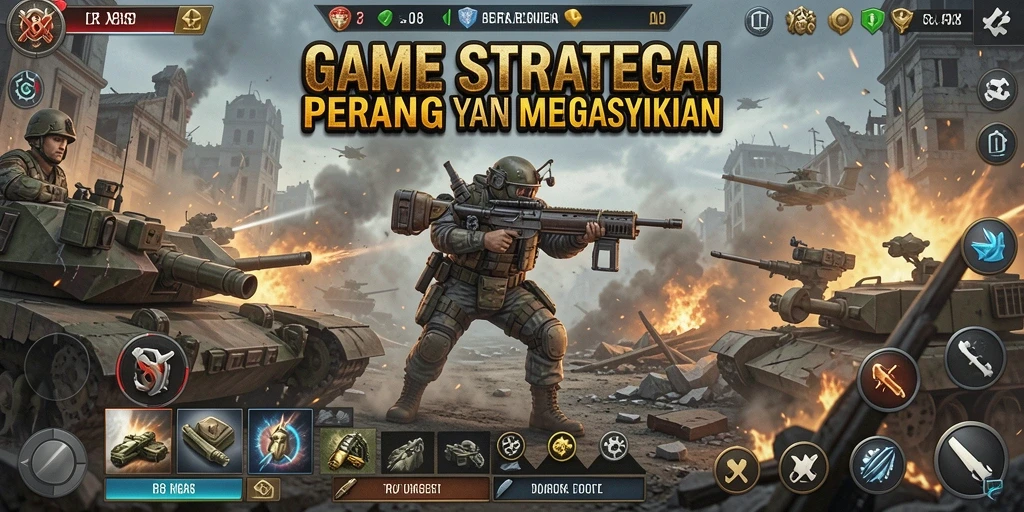 Screenshot gameplay X88 menampilkan pertempuran strategis yang mendebarkan.