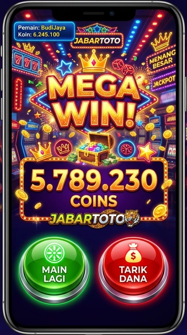 Tampilan utama aplikasi jabartoto dengan navigasi yang intuitif.